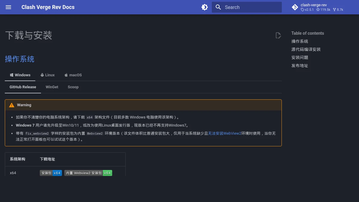 Clash Verge Rev: что это, где скачать и как настроить профили: изображение из источника Clash Verge Rev Download